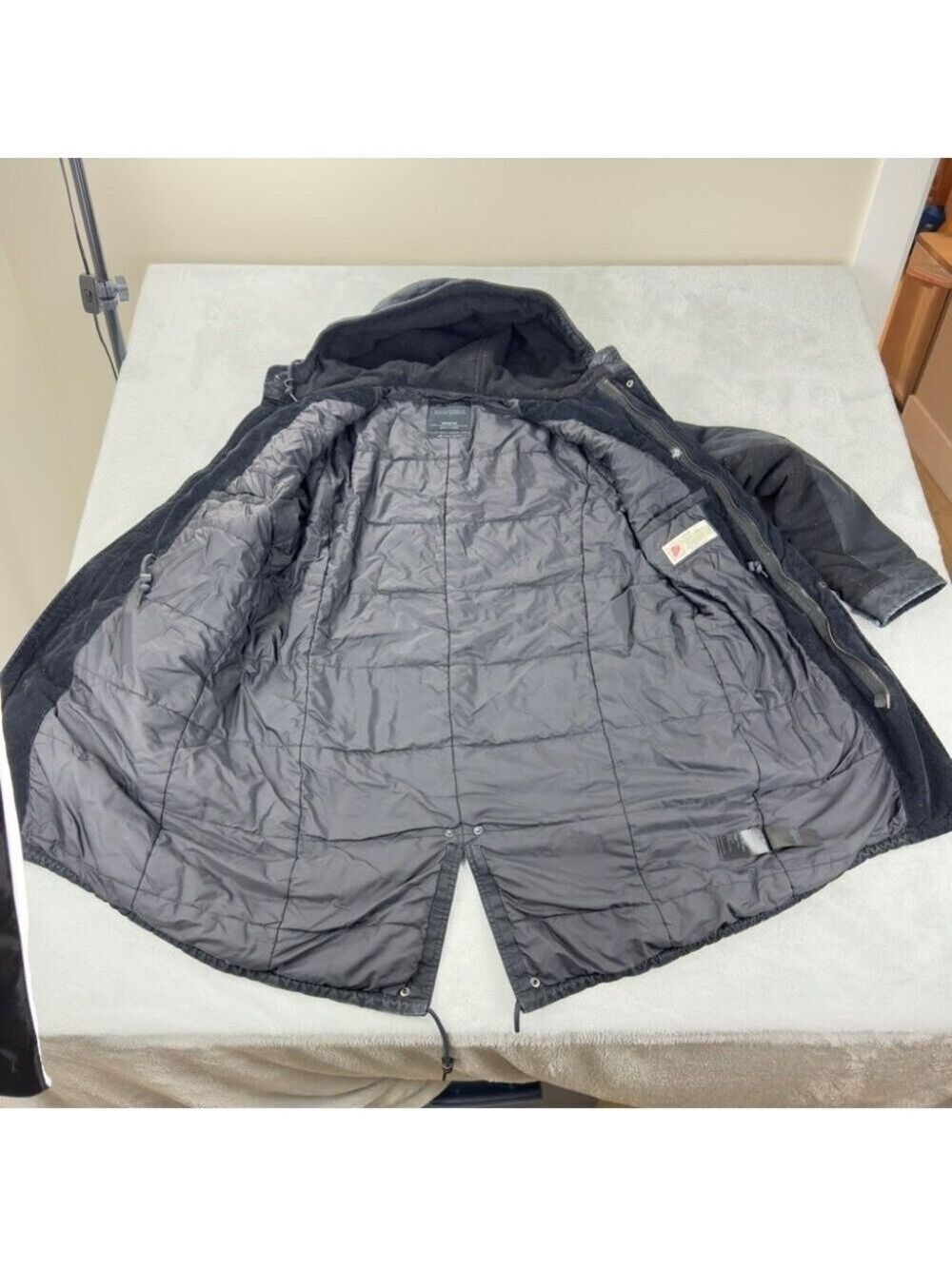 All Saints Men's Size Small Kray Black Parka Made in Turkey British Millerain - Picture 3 of 13